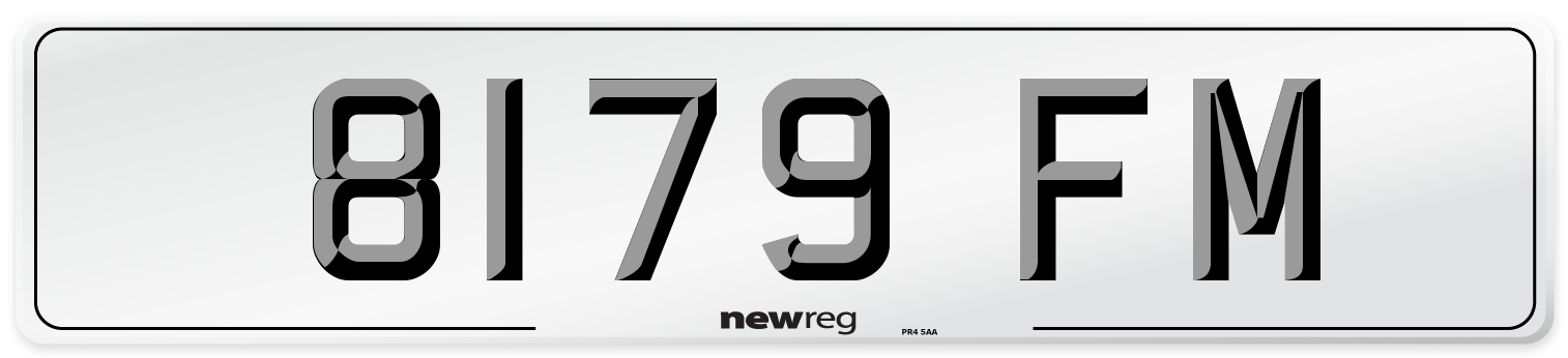 8179 FM Number Plate from New Reg
